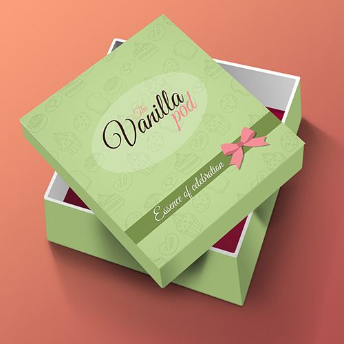 Vanilla Pod Cake Box Design